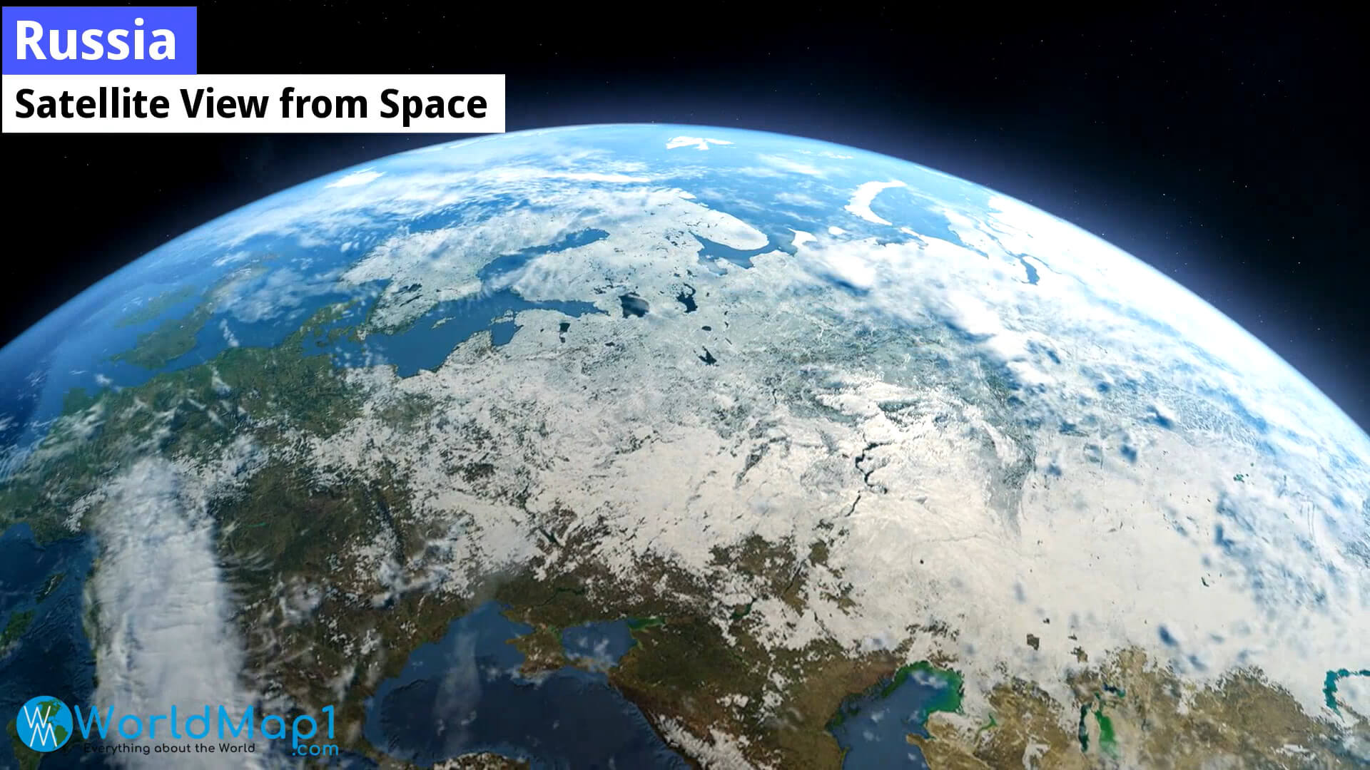 Russia Satellite View from Space